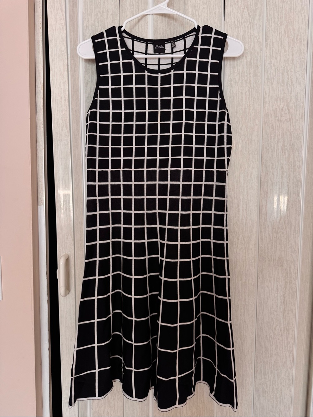 Black and white grid pattern midi dress from Saks fifth Ave